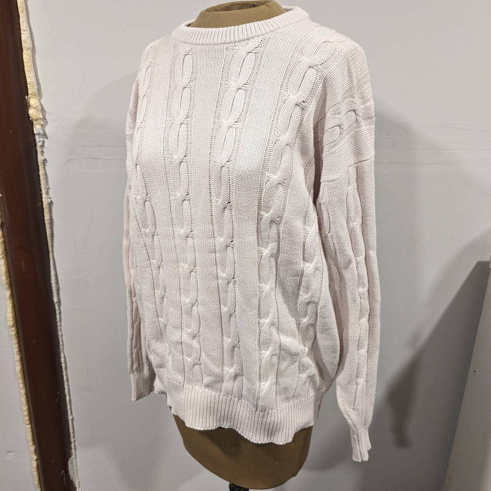 Women's Cable Knit Sweater - Cream